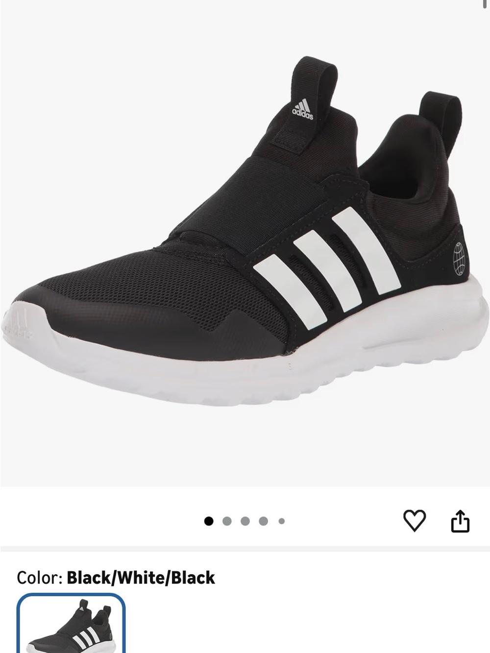 Adidas Kids Unisex Activeride 2.0 Slip On Sneakers Shoes Casual- Black Size 5.5